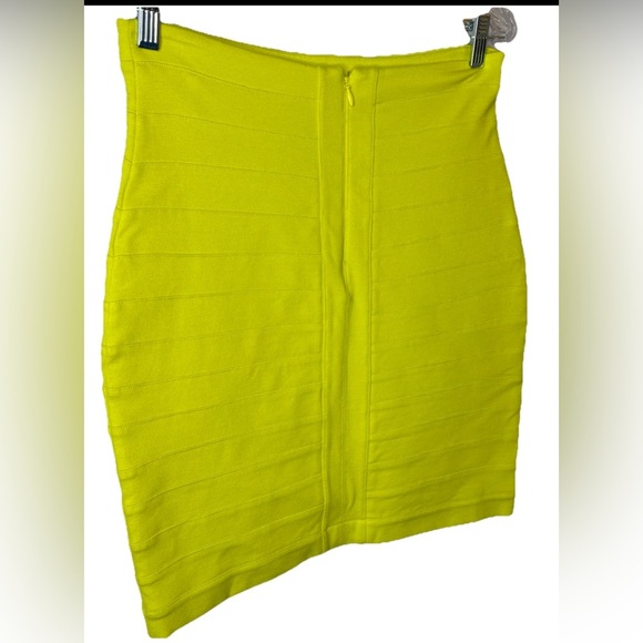 Express Design Studio Neon Yellow Bandage Skirt – Size 6 - Picture 3 of 3